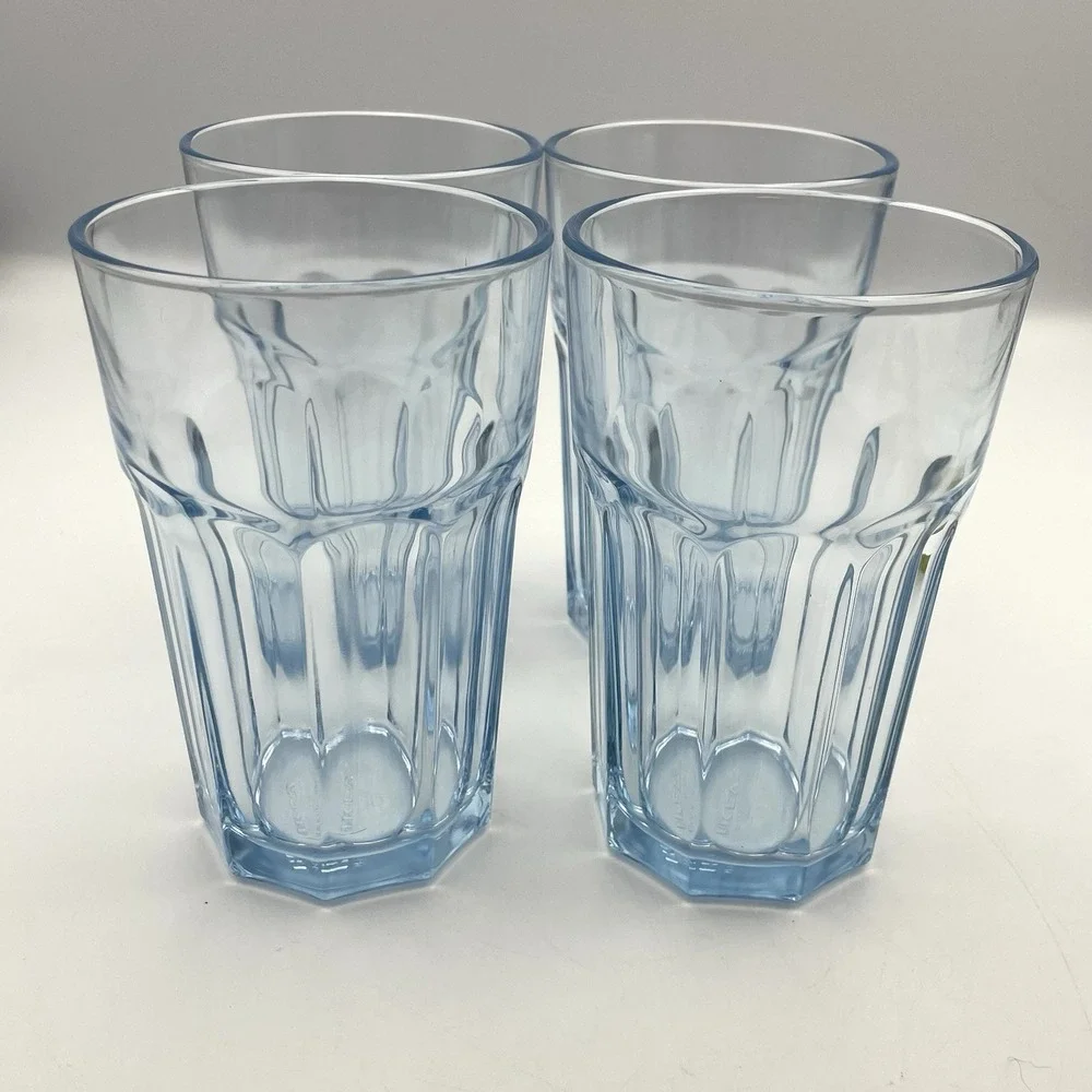 IKEA Blue Tinted Glass‎ Tumblers 5.25
